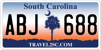 SC license plate ABJ688