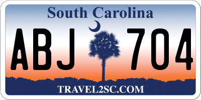 SC license plate ABJ704