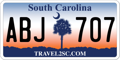 SC license plate ABJ707