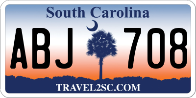 SC license plate ABJ708