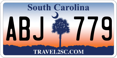 SC license plate ABJ779