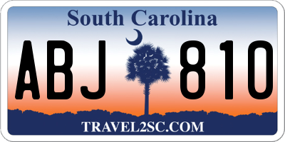 SC license plate ABJ810