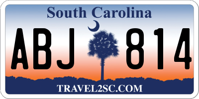 SC license plate ABJ814