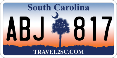 SC license plate ABJ817