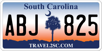 SC license plate ABJ825