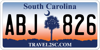 SC license plate ABJ826