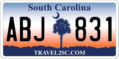 SC license plate ABJ831