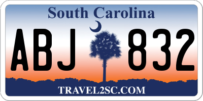 SC license plate ABJ832