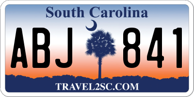 SC license plate ABJ841