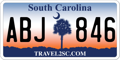 SC license plate ABJ846