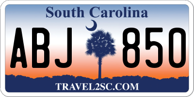 SC license plate ABJ850