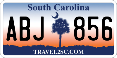 SC license plate ABJ856