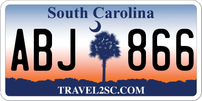 SC license plate ABJ866
