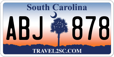 SC license plate ABJ878