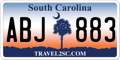 SC license plate ABJ883