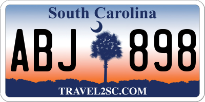 SC license plate ABJ898