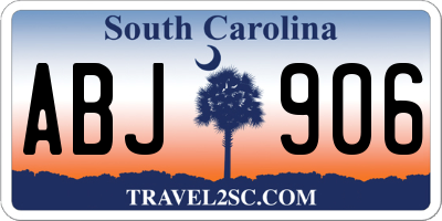 SC license plate ABJ906