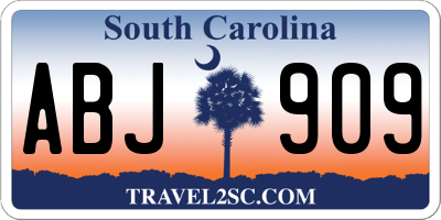 SC license plate ABJ909