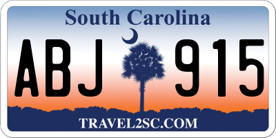 SC license plate ABJ915