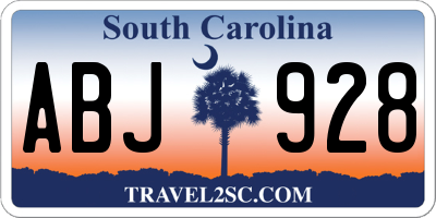 SC license plate ABJ928
