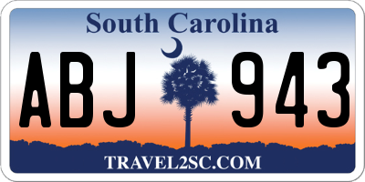 SC license plate ABJ943