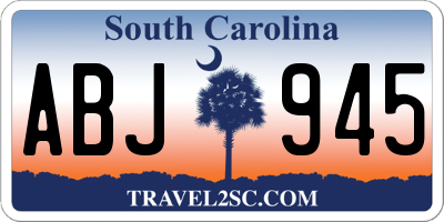 SC license plate ABJ945