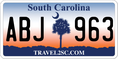 SC license plate ABJ963