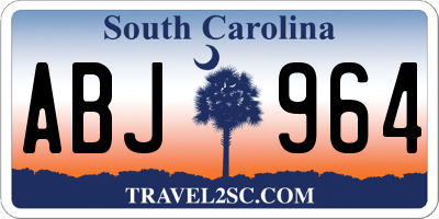 SC license plate ABJ964
