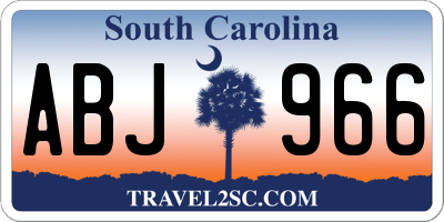 SC license plate ABJ966