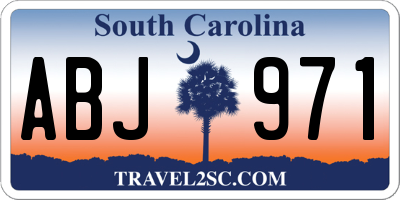 SC license plate ABJ971