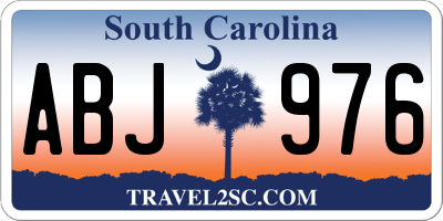 SC license plate ABJ976