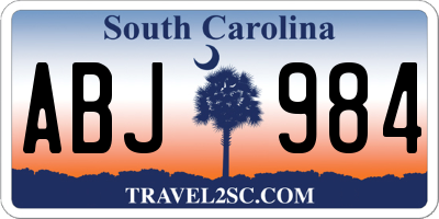 SC license plate ABJ984