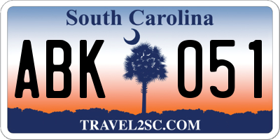 SC license plate ABK051