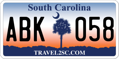 SC license plate ABK058