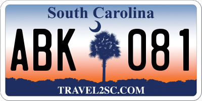 SC license plate ABK081