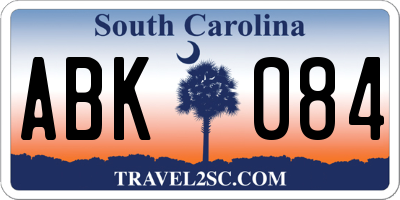 SC license plate ABK084