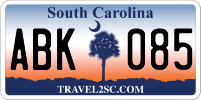 SC license plate ABK085