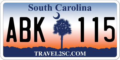 SC license plate ABK115