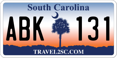 SC license plate ABK131