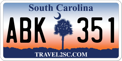 SC license plate ABK351