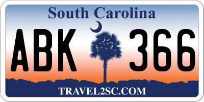 SC license plate ABK366
