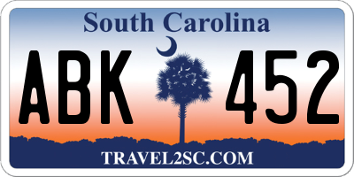 SC license plate ABK452