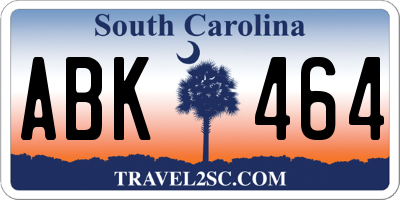 SC license plate ABK464