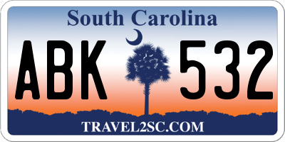 SC license plate ABK532