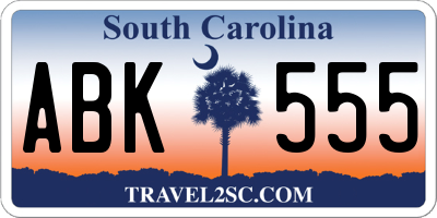 SC license plate ABK555