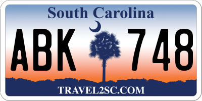 SC license plate ABK748