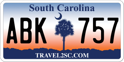 SC license plate ABK757