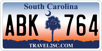 SC license plate ABK764