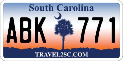 SC license plate ABK771