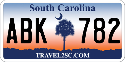 SC license plate ABK782